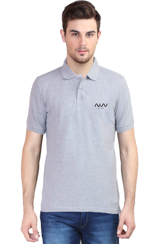 Men Solid Polo Neck Polyester Neu Wave