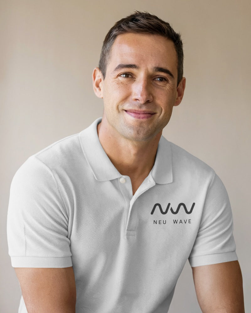 Men Solid Polo Neck Polyester