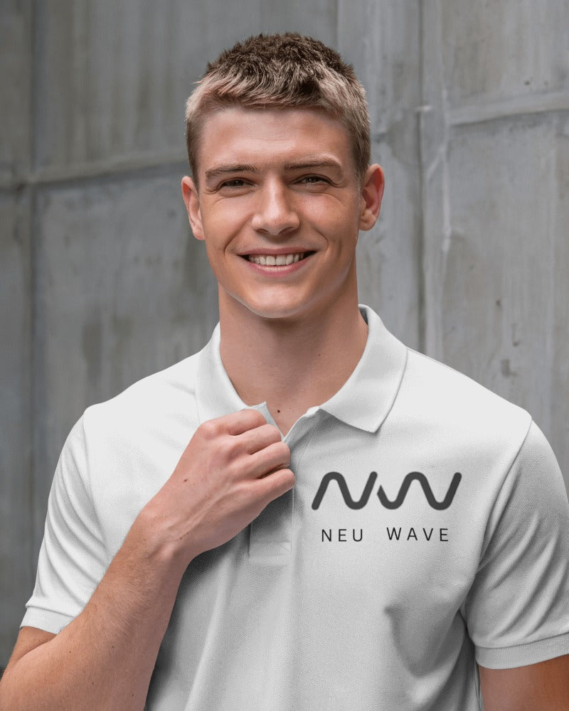 Men Solid Polo Neck Polyester